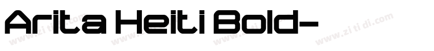 Arita Heiti Bold字体转换